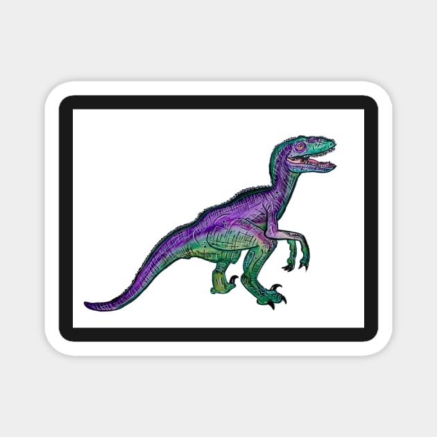 Velociraptor Magnet by Viviredsonja