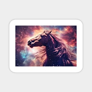 Horse Wild Animal Majestic Wilderness Surrealist Magnet