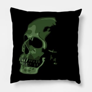 Green Skull Pillow