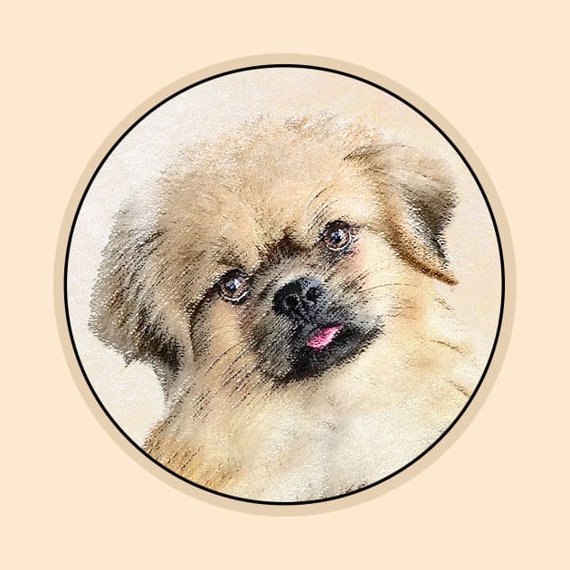 Tibetan Spaniel Painting - Cute Original Dog Art by Alpen Designs