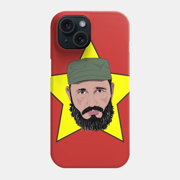 Fidel Castro Against Yellow Star Phone Case by RMZ_NYC