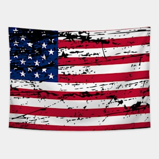 Distress look American flag Tapestry