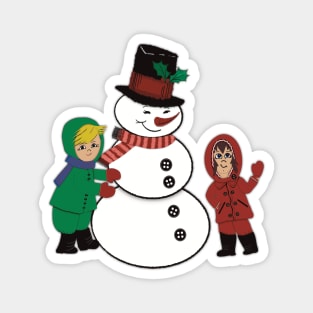 Making a Snowman Magnet