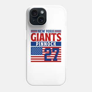 New York Giants Pinnock 27 American Flag Football Phone Case
