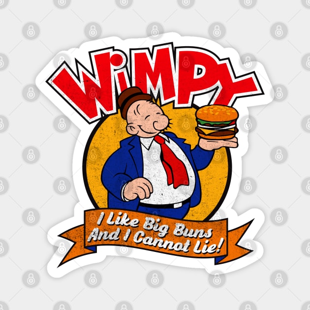 Wimpy Buns Magnet by Alema Art