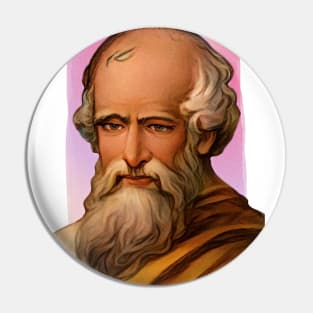 Greek Mathematician Archimedes illustration Pin