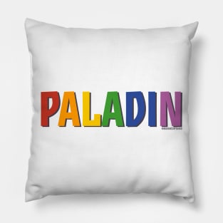 Paladin Pride Shirt (Rainbow) Pillow