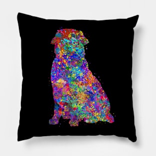 Golden Retriever dog watercolor Pillow