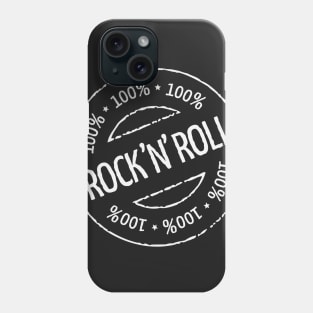 100% Rock 'n' Roll Stamp (White) Phone Case