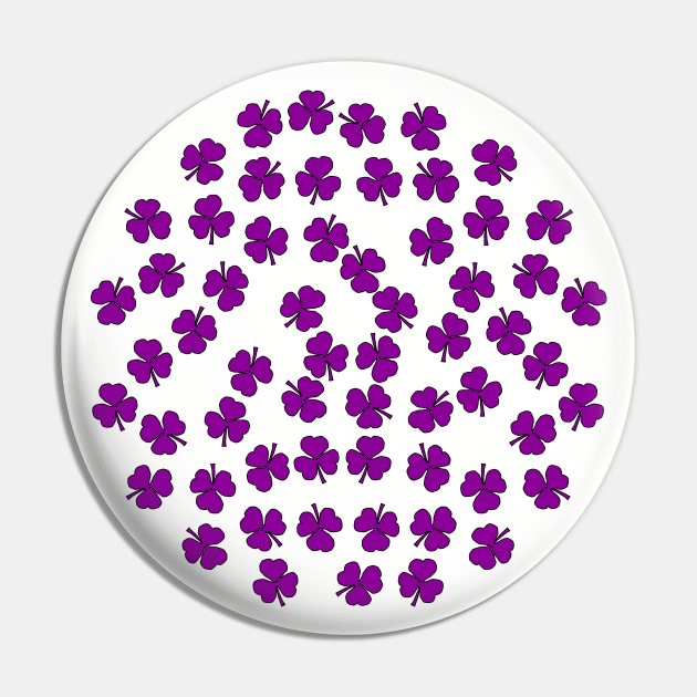 Shamrock Purple Ball for St Patricks Day Pin by ellenhenryart