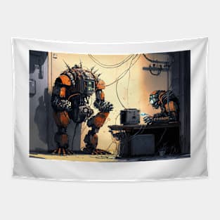 Drawings of robots Tapestry