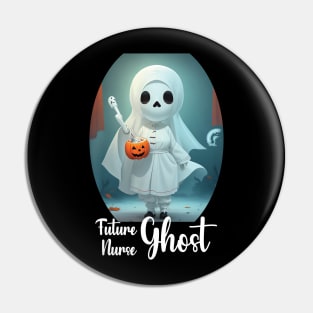 Future Nurse Ghost Student Funny Halloween Nursing Ghost Pin