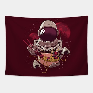 Awesome Astronaut Eating Ramen Tapestry