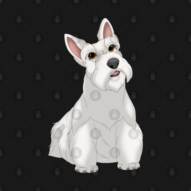 White Scottish Terrier Dog by millersye