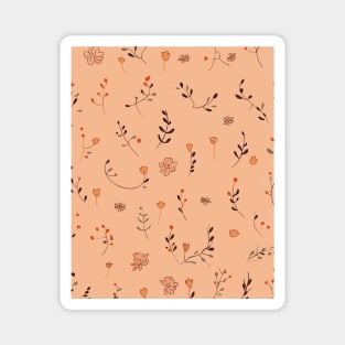 Floral Pattern Minimalistic: Clean Bloom Abstraction Magnet