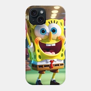 Spongebob lifting weights Phone Case