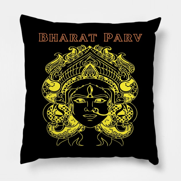 Bharat Parv - Durga Kali Pillow by Bharat Parv