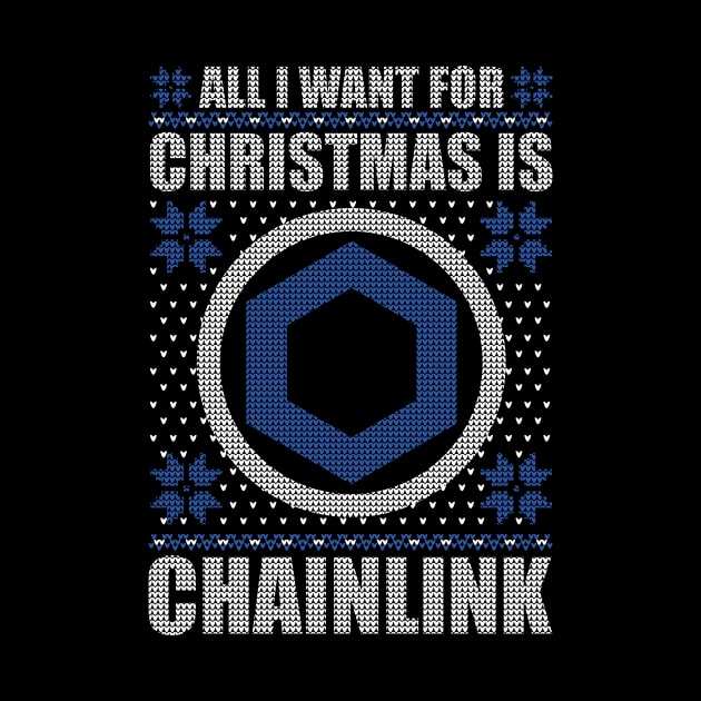 Crypto Ugly Christmas Chainlink Bull Link by QQdesigns