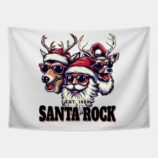 Print Design Christmas Santa Claus Rock Tapestry