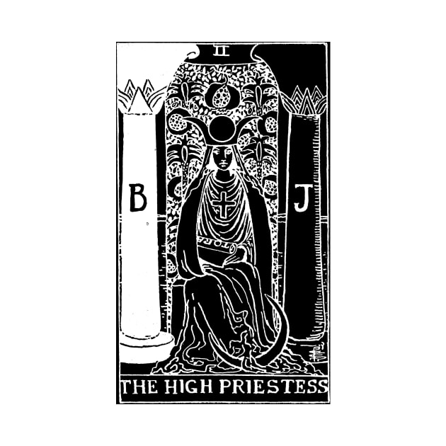 The High Priestess Inverted Tarot by vintage-glow