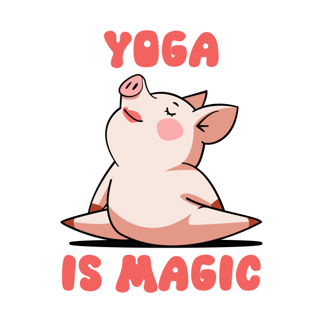 Zen Piggy - Yoga Is Magic by Hemos Works