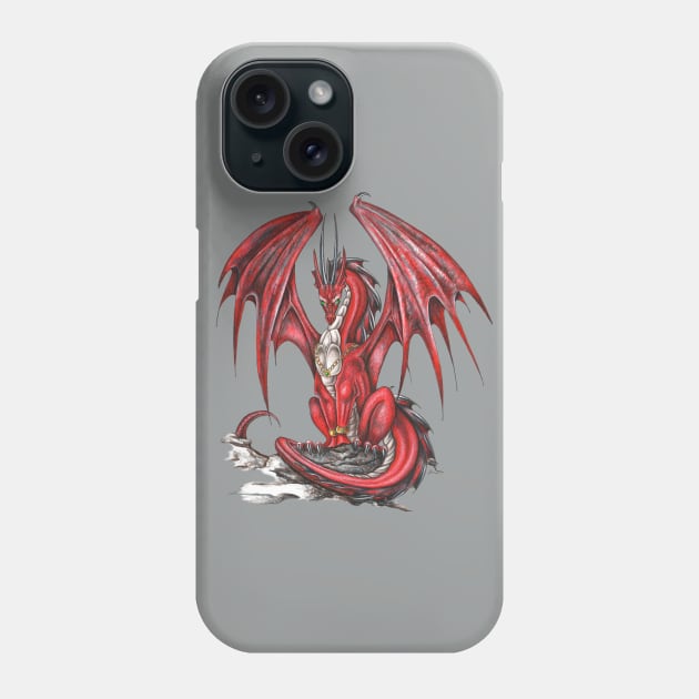 Majestic Red Dragon Phone Case by Sandra Staple