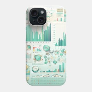 Day trading pattern with dashboard Phone Case