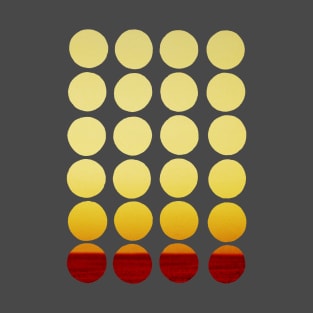 Warm Yellow Polka Dots Graphic Design Minimalist Endless Pattern T-Shirt