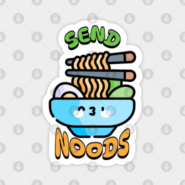 Send noods ramen kawaii Magnet by Dyfrnt