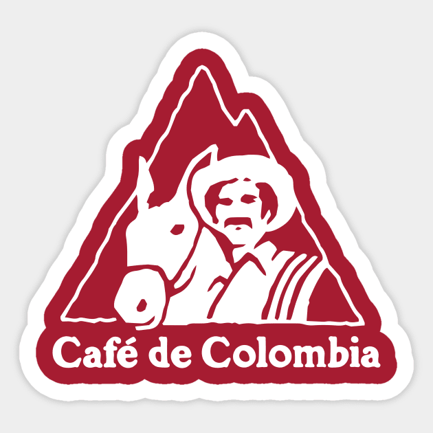 Cafe de Colombia - white design - Coffee - Sticker | TeePublic