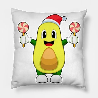 Avocado Christmas Lollipop Pillow