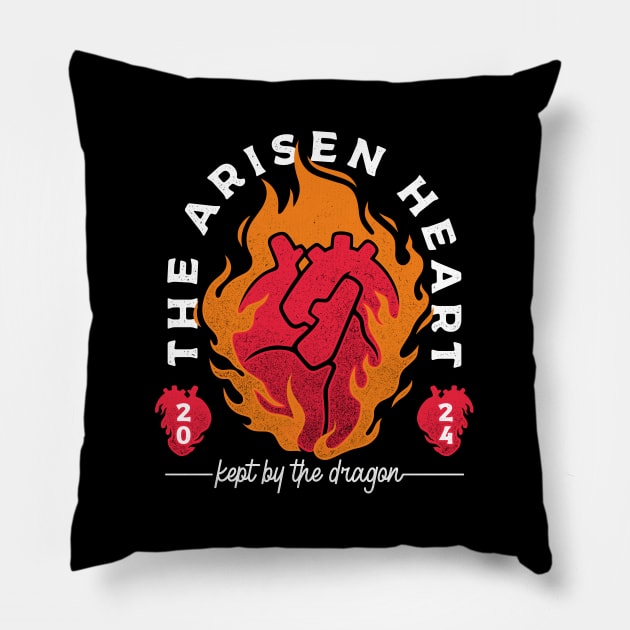 The Arisen Heart Pillow by Alundrart