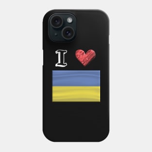 I love Flag from Ukraine Phone Case