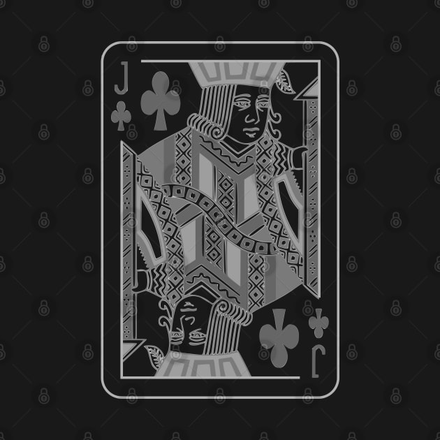 Jack of Clubs Grayscale by inotyler