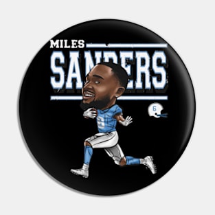 Miles Sanders Carolina Cartoon Pin