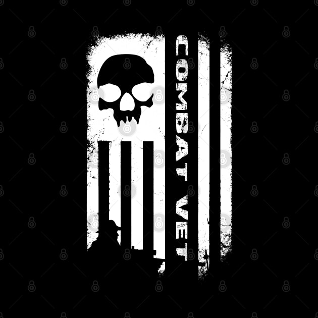 Skull Combat Veteran Flag by BoneheadGraphix