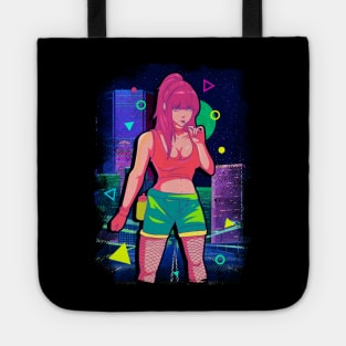 Cute Vaporwave Anime Girl Aesthetic Dance Music Tote