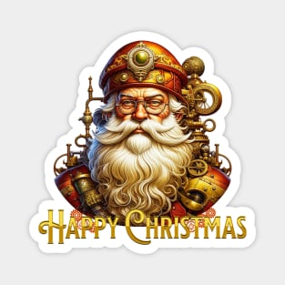 Steampunk Christmas Santa Magnet