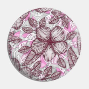 Spring Blossom in Marsala, Pink & Plum Pin