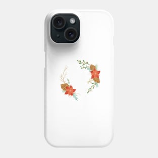 Winter Florals on Green Phone Case