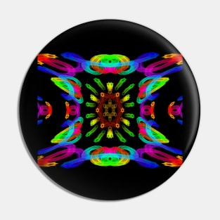 Neon Rainbow - Butterfly Matrix Pin