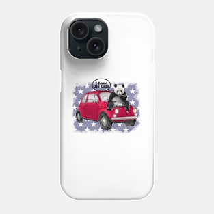 Panda on the Car Phone Case