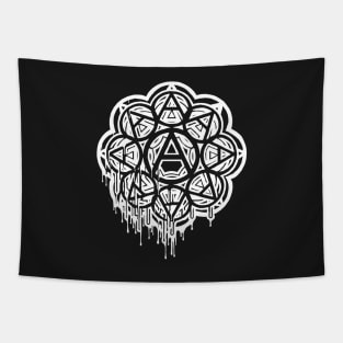 Anarcho Flower White Tapestry