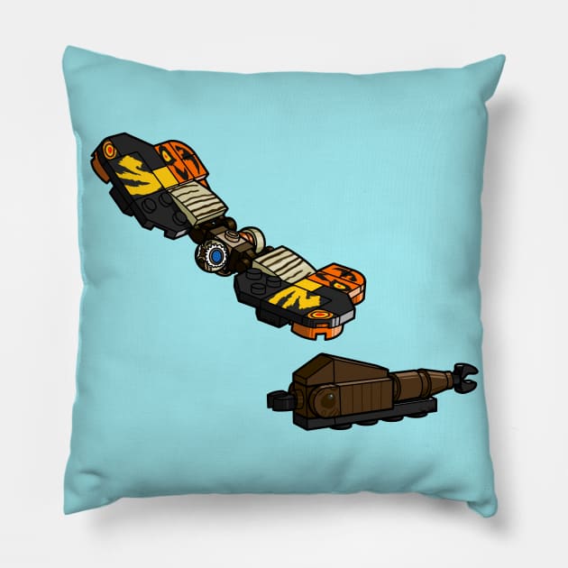 LEGO Mothra 1964 Pillow by schultzstudio