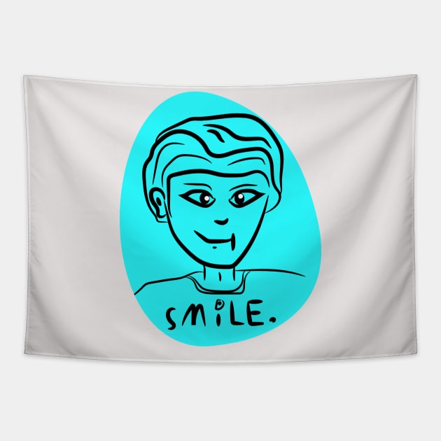 smile T-Shirt Tapestry by ayadel