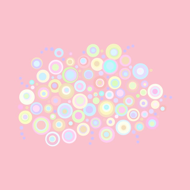 Pastel Polka Dot Flower Garden by Whoopsidoodle