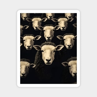 Black Sheep Pattern | Quirky and Unique Design Magnet