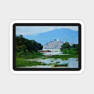 Vue sur l'ile Janitzio de Patzcuaro Magnet