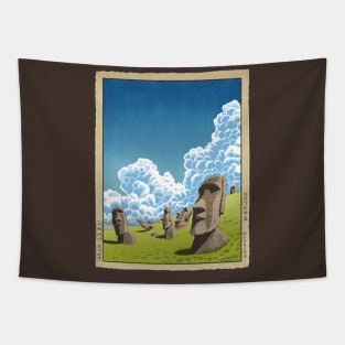 Moai statues Tapestry