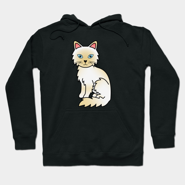 Cream Point Birman Ragdoll Cute Cartoon Cat Illustration